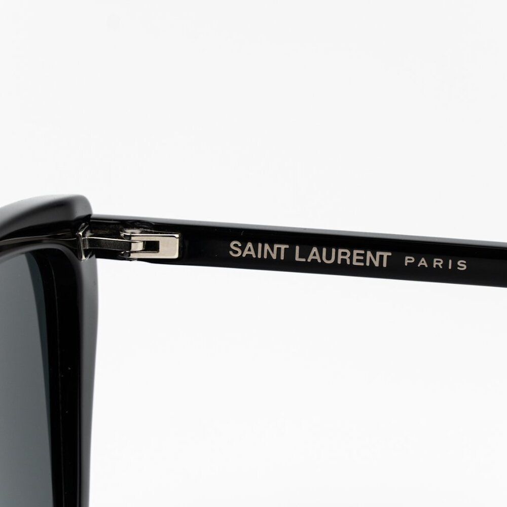 Saint Laurent Women Sunglasses Black Cat Eye SL737 MICA THIN 001 BRAND NEW - Picture 8 of 15